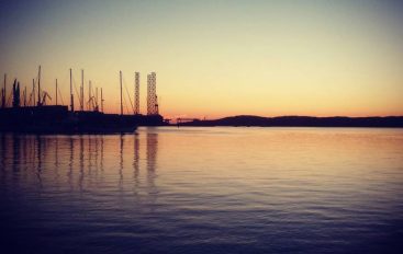 Il cielo limpido sul golfo di Trieste