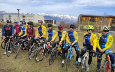 Ciclisti ucraini si allenano all’Aquila