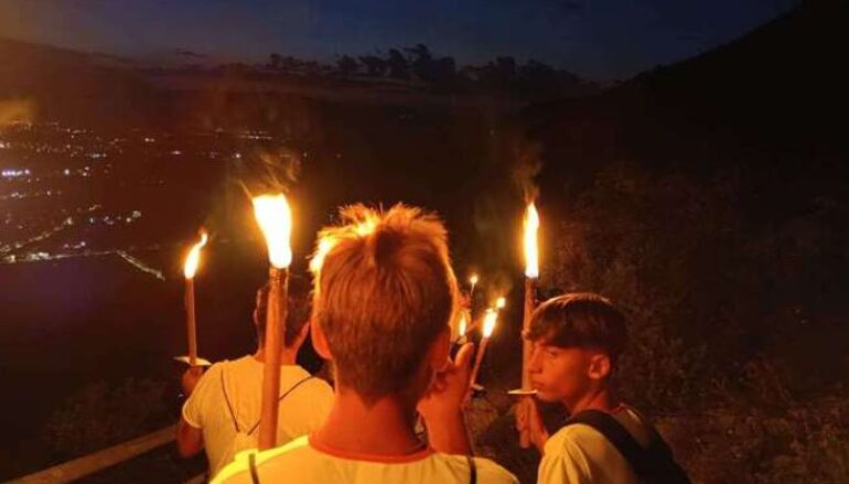 Il Fuoco del Perdono è partito con una sola fiaccola